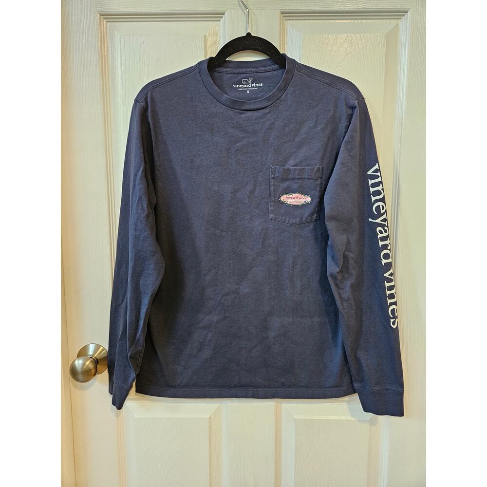 Vineyard Vines Christmas Lights Long Sleeve Pocket TShirt Mens Small